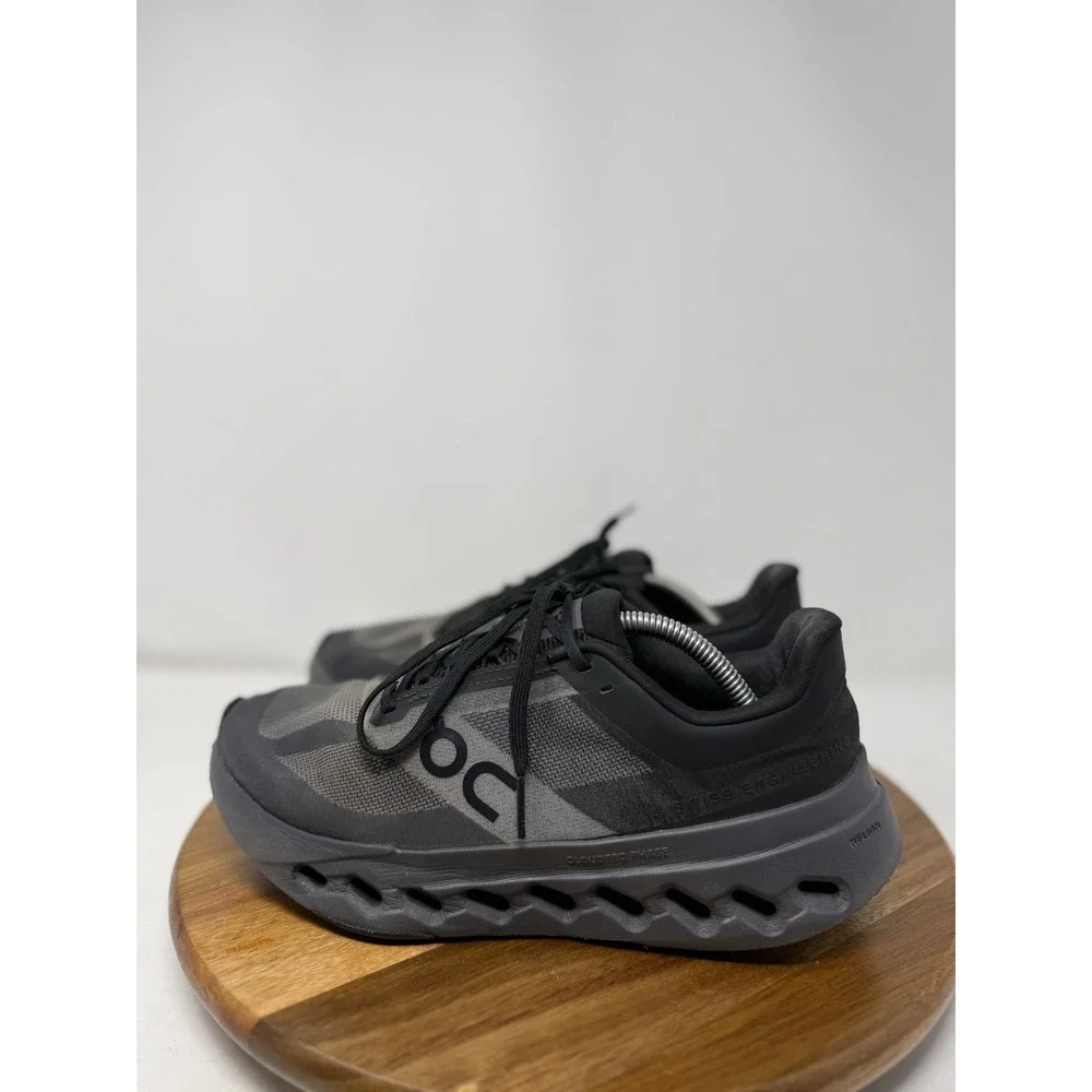 On Cloudsurfer Black Shadow Grey Running Shoes‎ Womens 7.5 3WE30050106 CloudTec